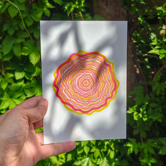 Tree Rings risograph print