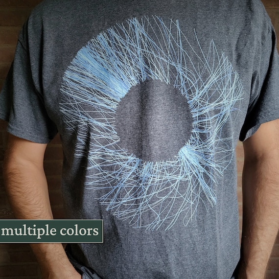 Blue radial lines t-shirt